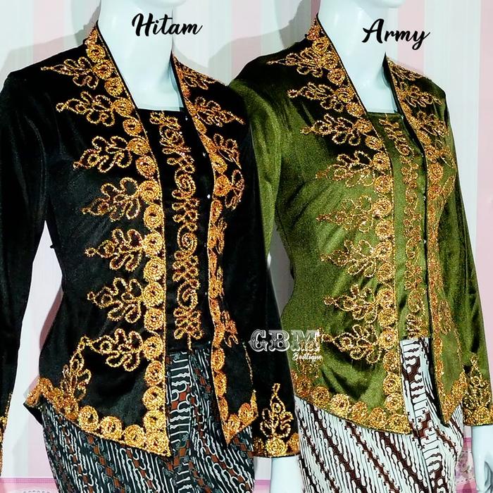 (ATASAN) Kebaya Modern Kutubaru Bludru Kelabang/ Wisuda/ Prewed/ Among Tamu/Ibu