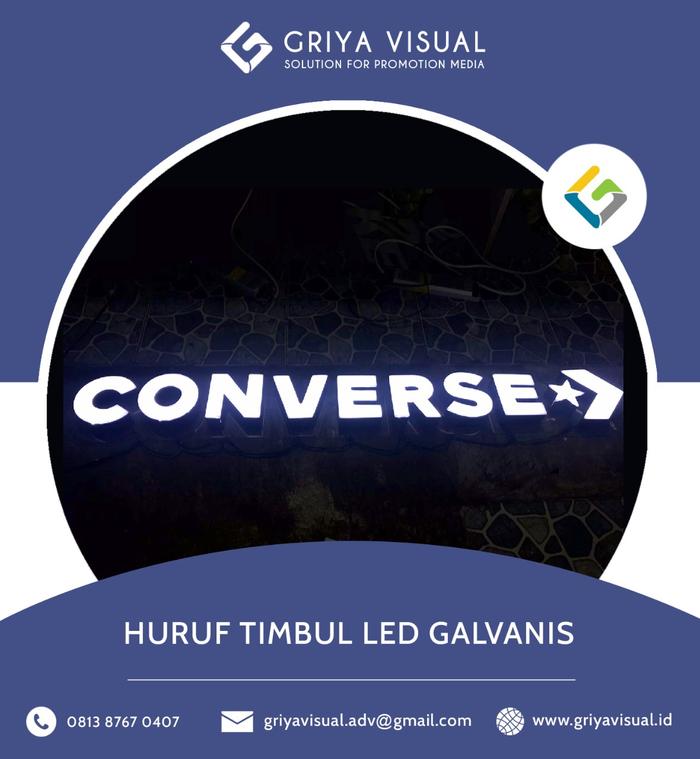 HURUF TIMBUL GALVANIS LED ( Frontlight Converse )