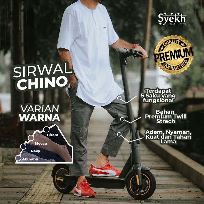 Celana Sirwal chino casuals pria syekh muslim wear