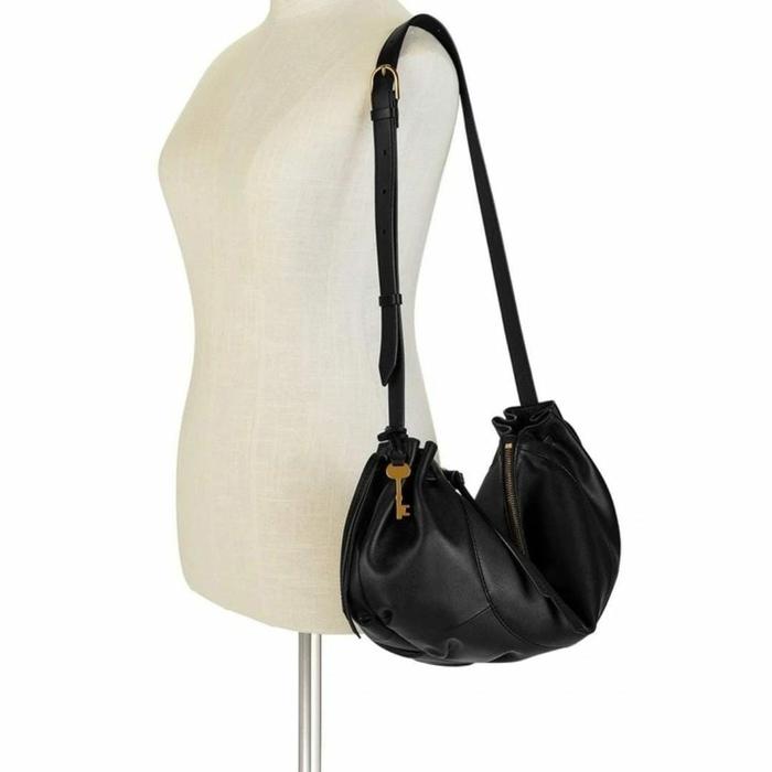 tasFOSSIL gigi crescent black crossbody bag