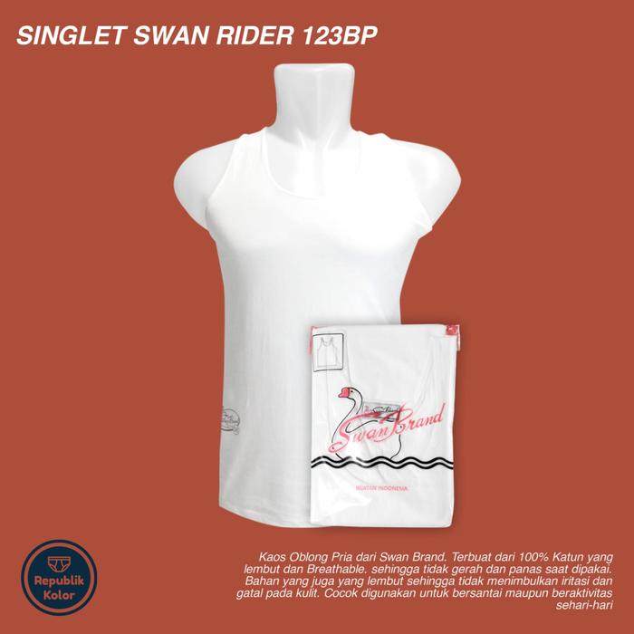 KAOS SINGLET PRIA SWAN RIDER SB 123 SIZE BESAR 44 ISI 1