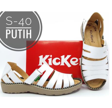 Sepatu Sandal Kickers Wanita Warna Putih Size 36 37 38 39 40