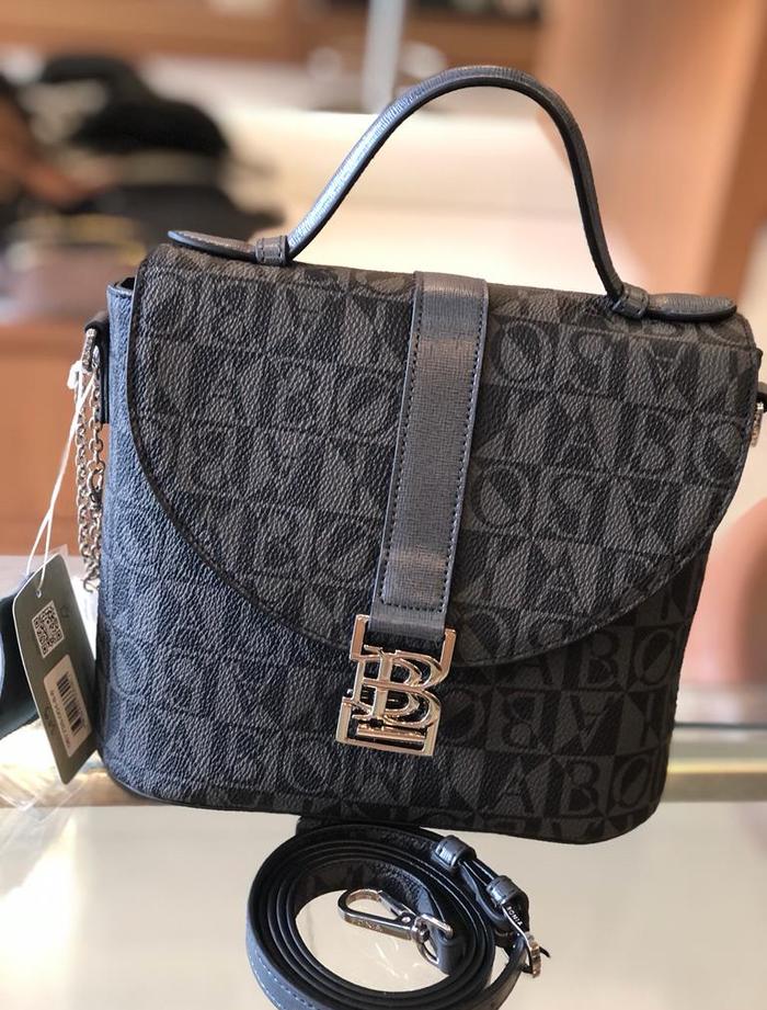 Tas bonia original motif monogram hitam model tenteng bisa sling