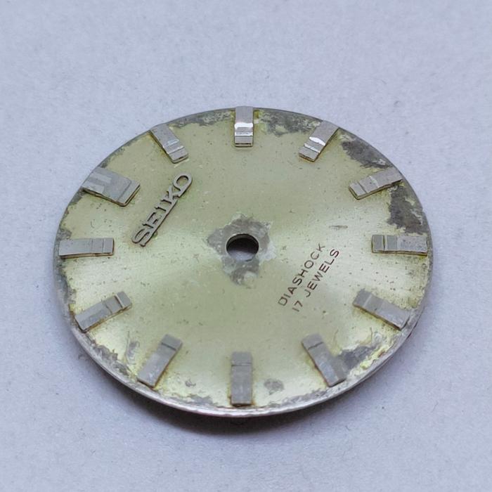Dial jam tangan antik seiko diashock 17jewels original japan plat jamtangan part arloji lawas vintag