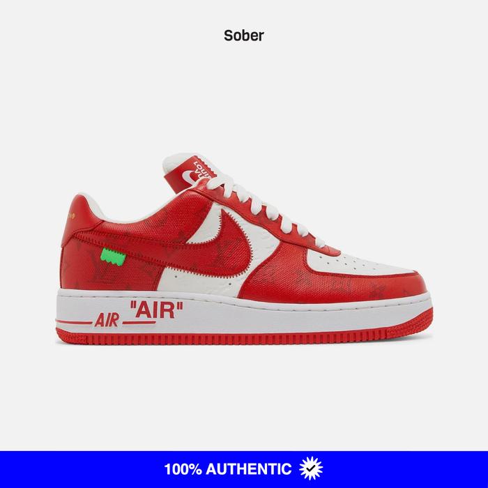 Louis Vuitton Nike Air Force 1 Low by Virgil Abloh White Red