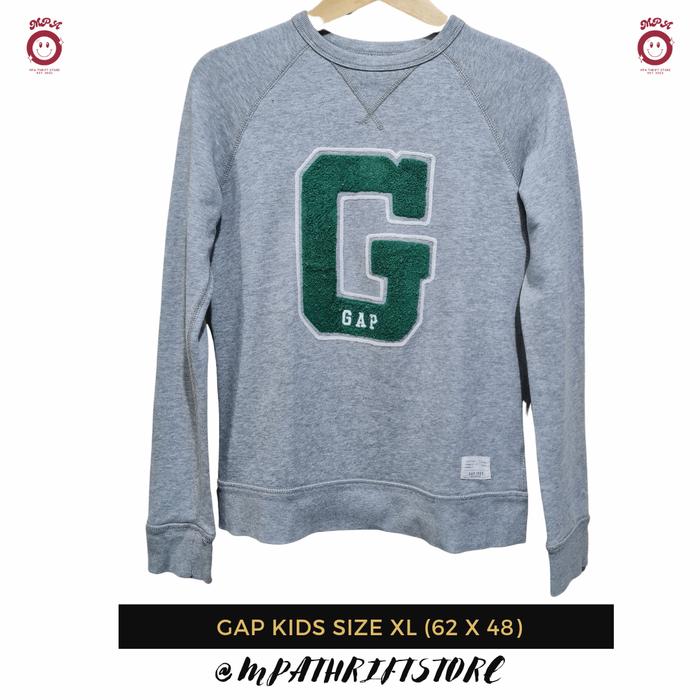Crewneck GAP Kids Size XL Grey Second Branded