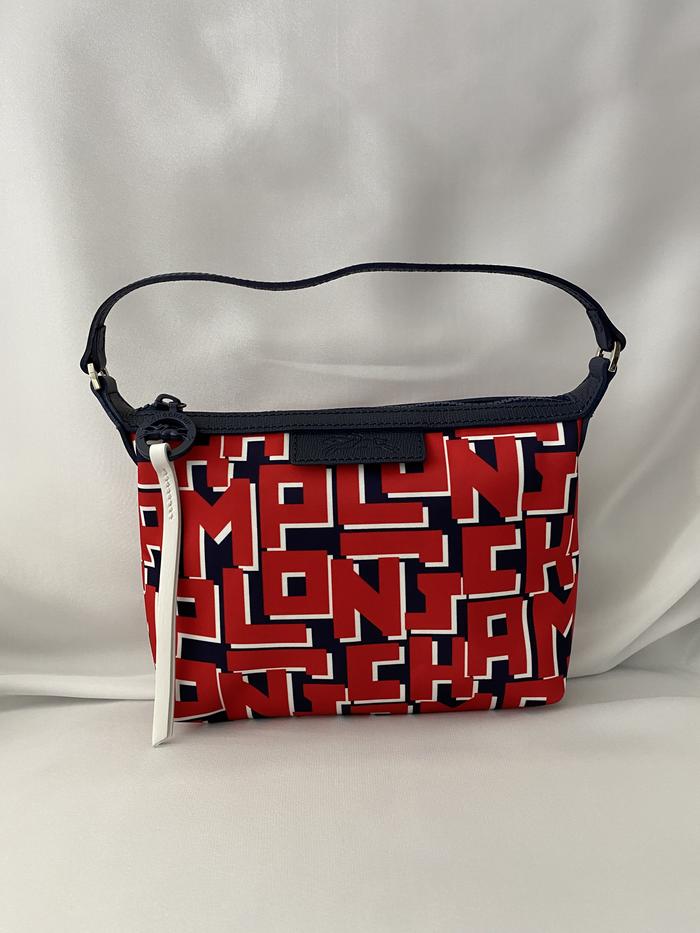 Longchamp Le Pliage LGP Navy Red Mini Shoulder Bag | Tas