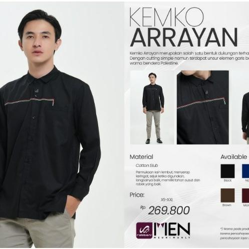 Rabbani Kemko Arrayan Kokk Baju Muslim Pria Lengan Panjang XS-XXL