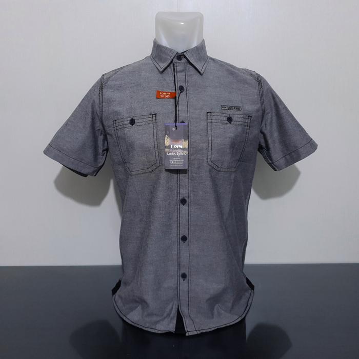 Baju Kemeja LGS Jeans - Size M - Lebar Dada 52 cm - Original - Baru