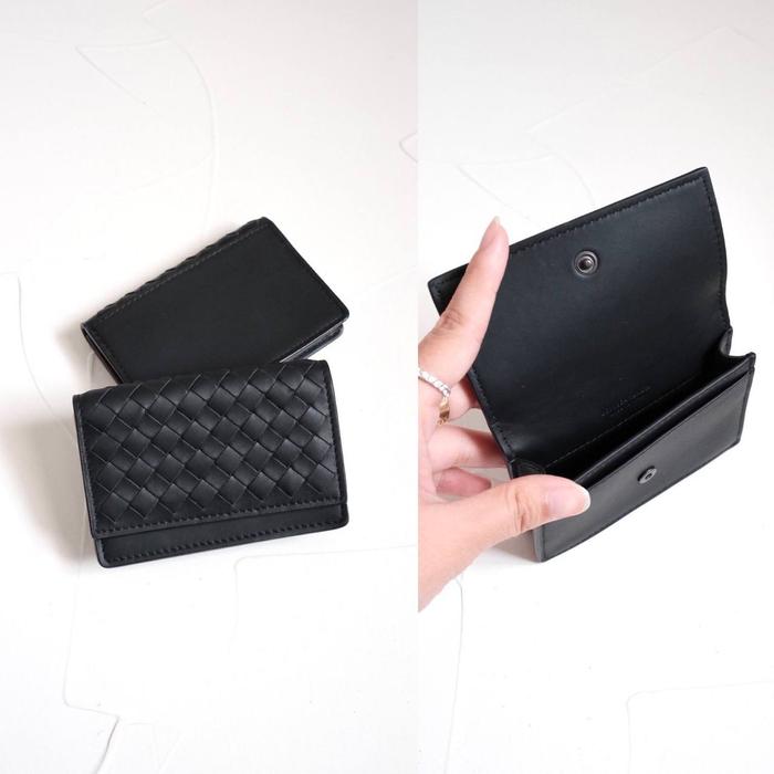 Original - Bottega Veneta BV Cardholder Card Wallet Dompet Kartu Black