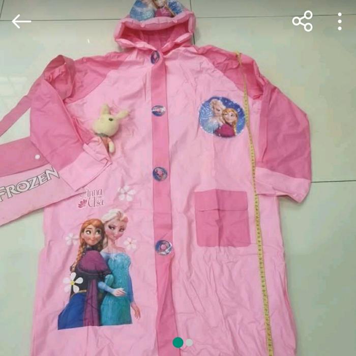 jas hujan anak perempuan frozen preloved