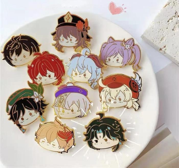 enamel pin bros genshin impact