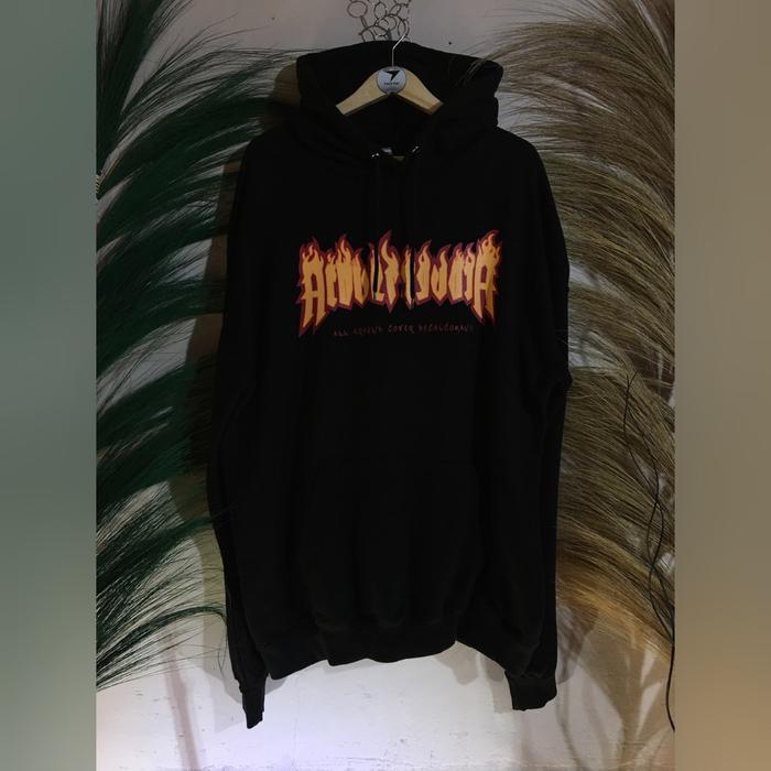 Sweater Hoodie Acover Flame Black XXL to 4XL
