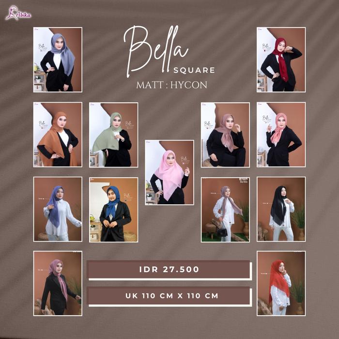 Kerudung segi empat abika bella square all size
