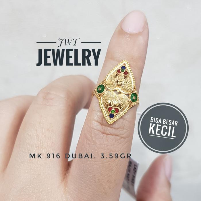 CINCIN EMAS DUBAI GOLD 916 WAJIK WARNA