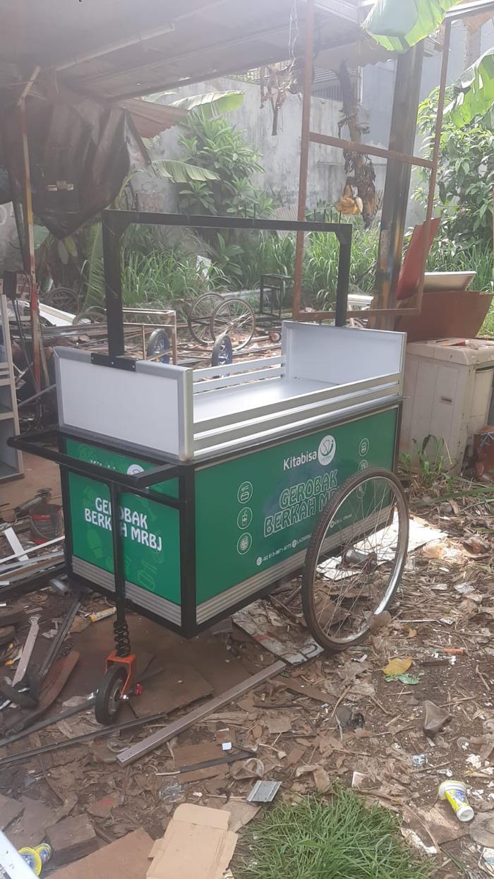 Gerobak Sayur Roda becak Keliling Aluminium Alumunium