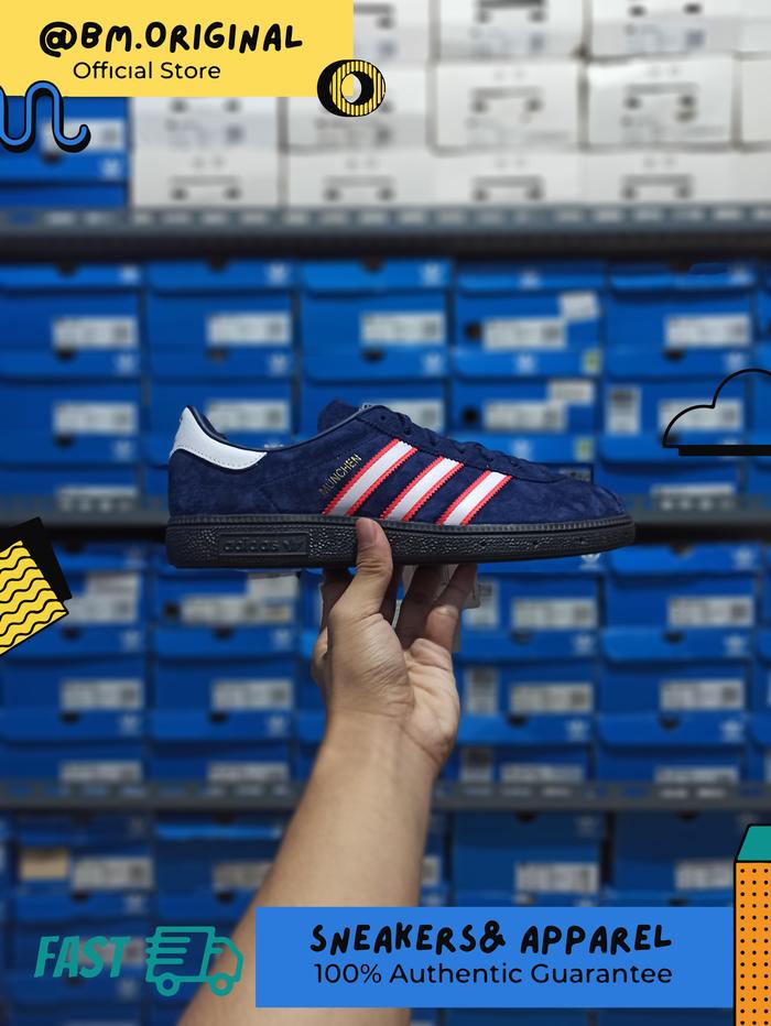 Adidas Munchen Edge Deep Blue Soft Red OG Exclusive