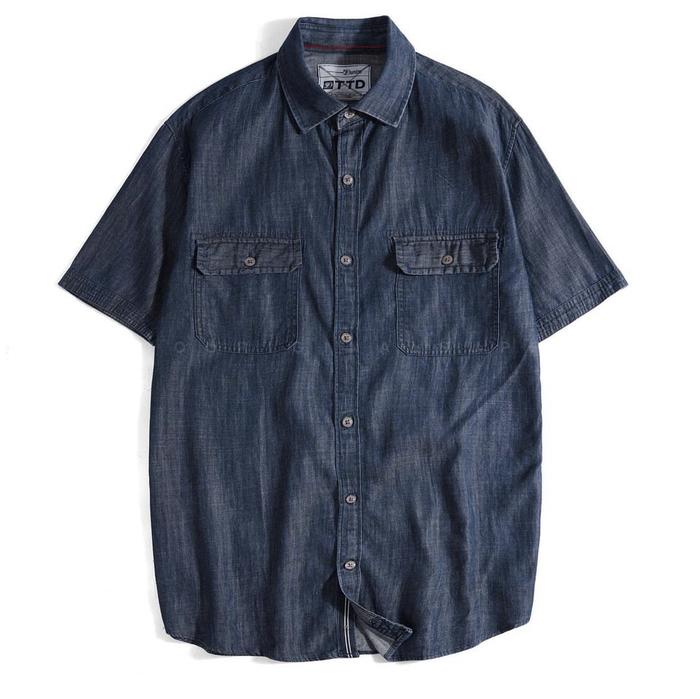 Kemeja Denim Tom Tailor Shirt Denim Dark Indigo