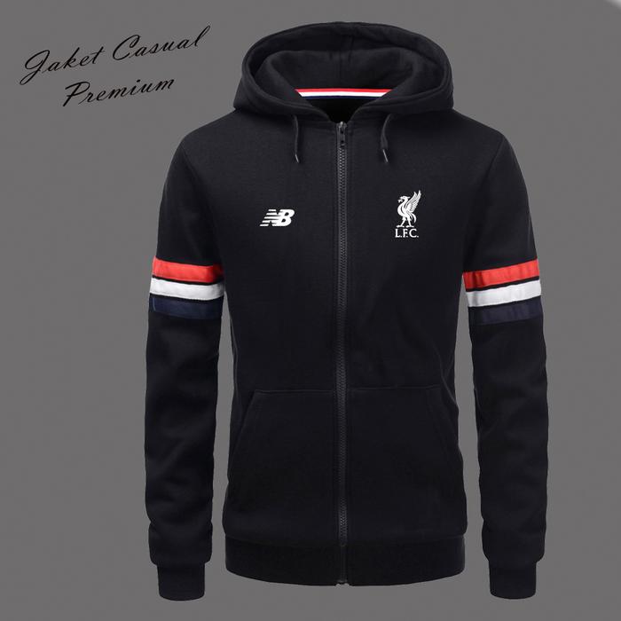 Jaket Hoodie Pria Logo liverpool / Jaket Kupluk Pria Terbaru