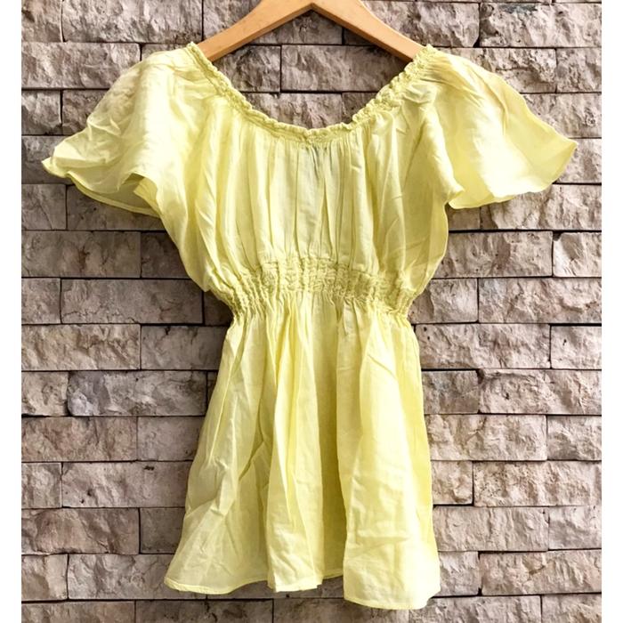 PRELOVED MANGO SABRINA BABYDOLL TOP WOMAN ORIGINAL MNG BLOUSE WANITA