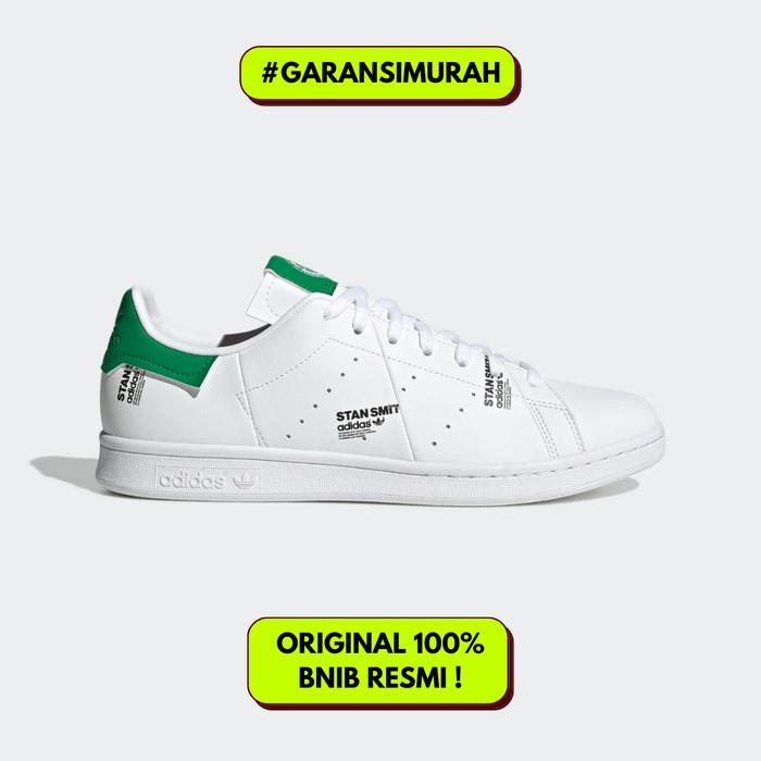 Adidas Stan Smith White Green Leather Original Resmi