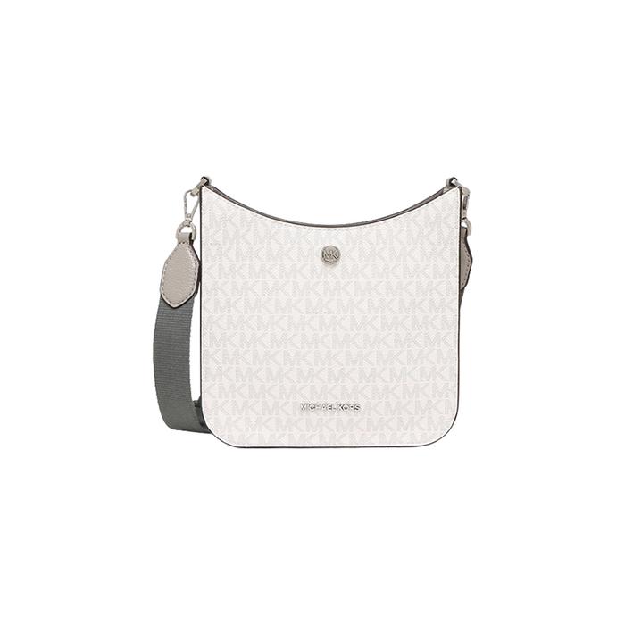 Tas Wanita Branded MK Briley Small Logo Messenger Bag - Bright White