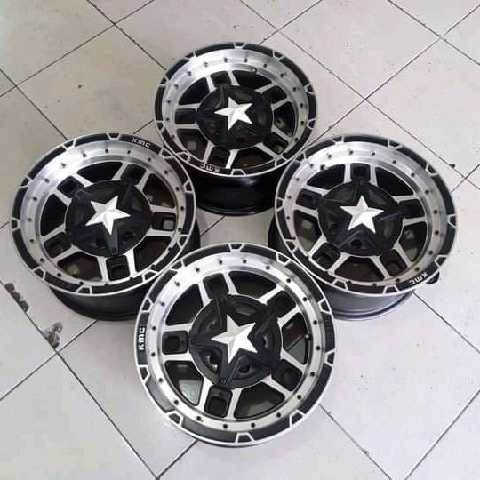 velg pelek mobil bekas r16 lobang 5 rockstar ring 15x8 pcd 5x114.