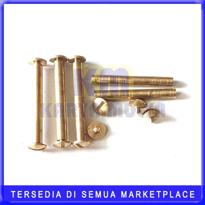 Paku Baut Gold Paku Baut Ukuran 4 Cm Mur Paku Baut 40mm - KM