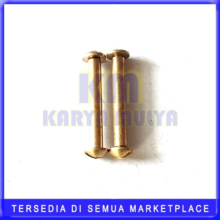 Paku Mur Paku Baut Gold Paku Baut Ukuran 3.5Cm Mur Paku Baut 35mm - KM
