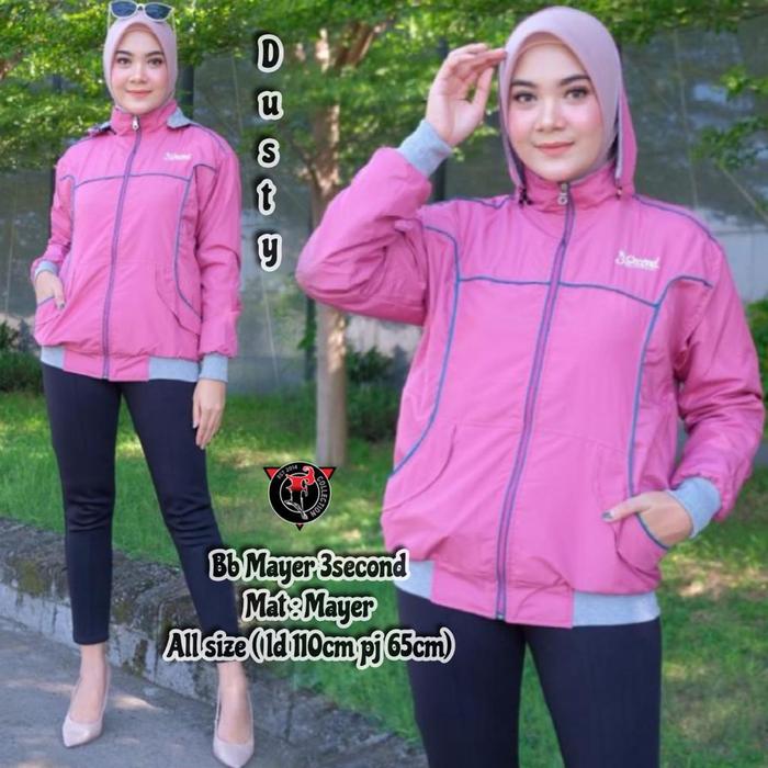 Jaket wanita terbaru bb mayer 3second jacket hoodie bestseller new8/10