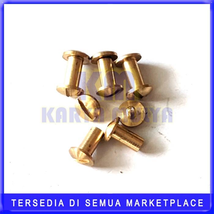 Paku Baut Gold Paku Baut Ukuran 1 Cm Mur Paku Baut 10mm - KM
