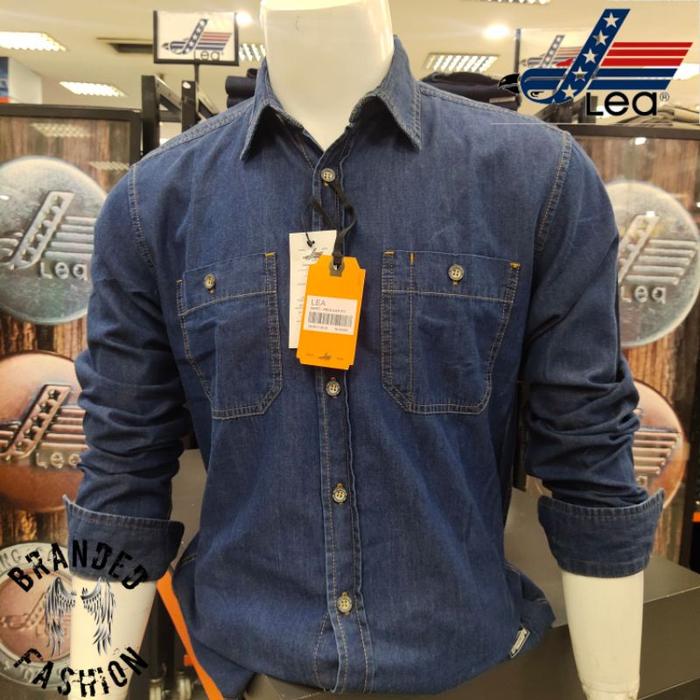 LEA KEMEJA PRIA DENIM LENGAN PANJANG AUTHENTIC