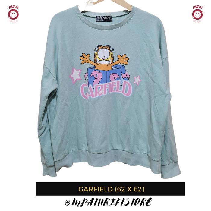 Crewneck Womens Garfield Tourquoise Second Branded
