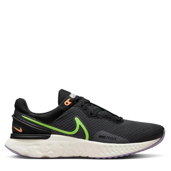 Sepatu Nike React Miler 3 Road Black Green Men Original