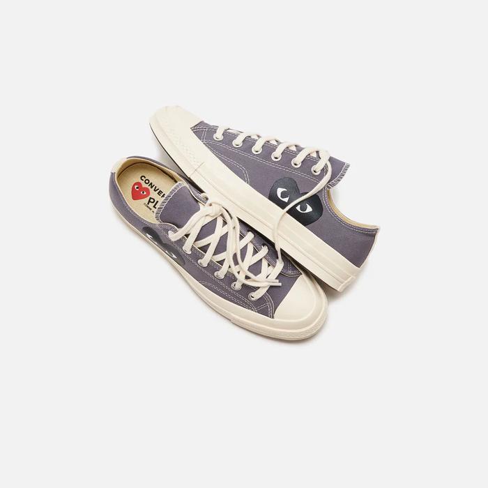 Converse x CDG Play Low Steel Grey(100% Authentic)
