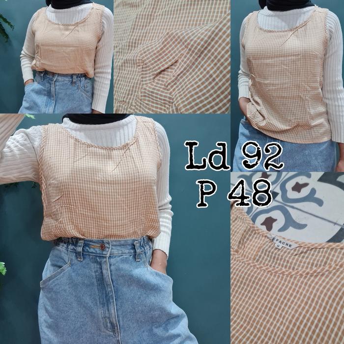 FUKU vest thrift / tanktop / rompi thrift / vest rajut code E20