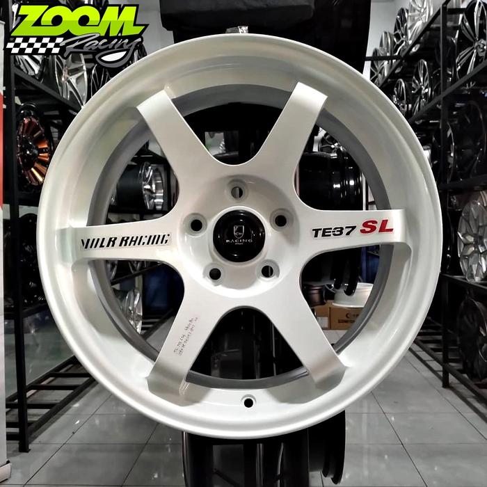 Velg TE37 Ring 15 Lebar 7/8 Pcd 5x114 PUTIH Ertiga Rush Innova Terios