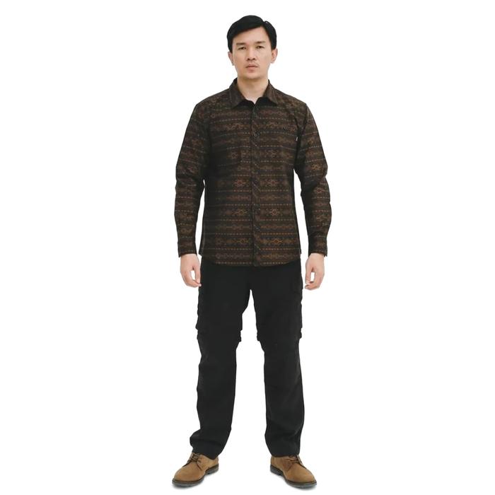 Kemeja Batik Eiger Halura Shirt Brown, Original S