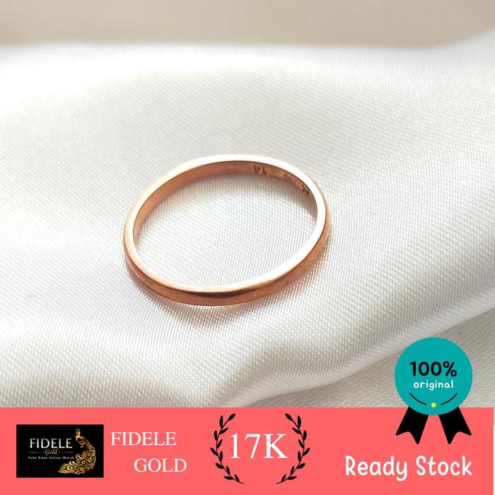 Cincin Polos Simple Cincin Emas Asli Kadar Tua 750