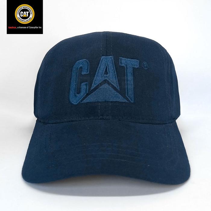 TOPI KANVAS NAVY CATERPILLAR OFFICIAL ORIGINAL
