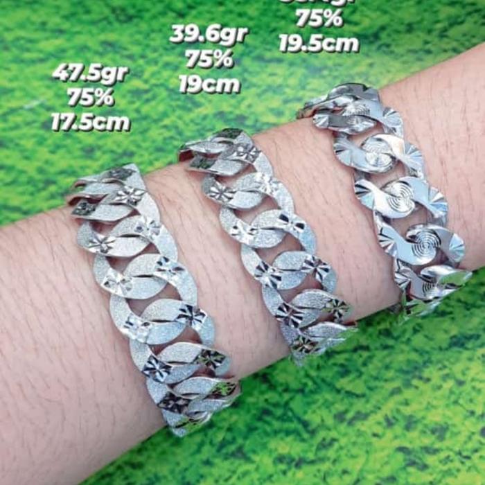gelang emas putih