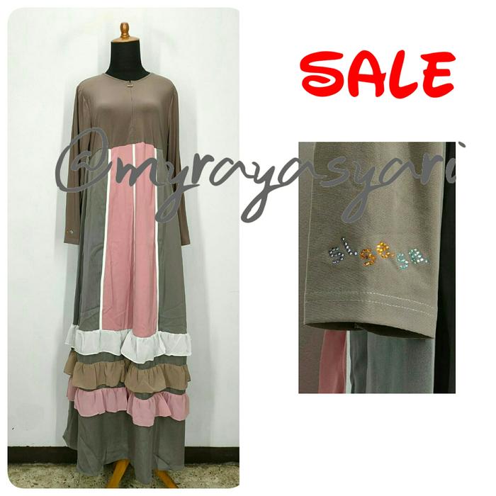 Dress Gamis sisesa rana grey_coral