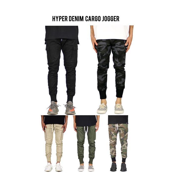 Celana Jeans Pria Hyper Denim Cargo Jogger
