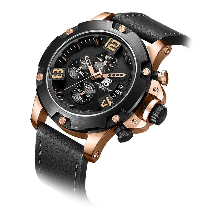 Jam Tangan Pria Fashion T5 H3638G Original Tanggal & chrono Aktif