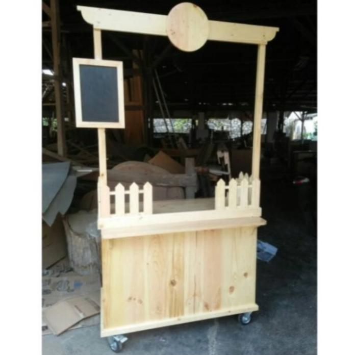 gerobak dorong/booth minuman/gerobak booth jati Belanda