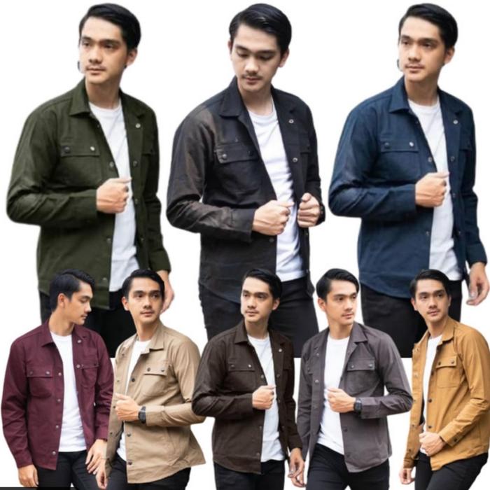 Jaket Semi Parka Pria Bahan Baby Canvas TR Tebal Nyaman untuk Hangout & Travelling Tersedia 8 Warna 
