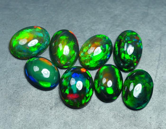 kalimaya black opal natural opal jarong 8 pcs opal jarong