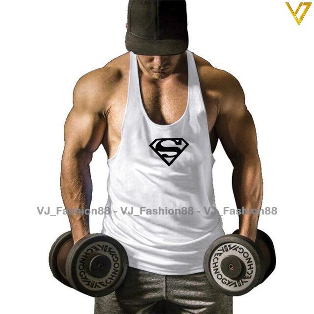 SINGLET TALI KECIL PRIA MOTIF SUPERMAN - PUTIH