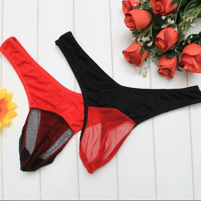 Celana Dalam G String Cowok semi Transparan 4712