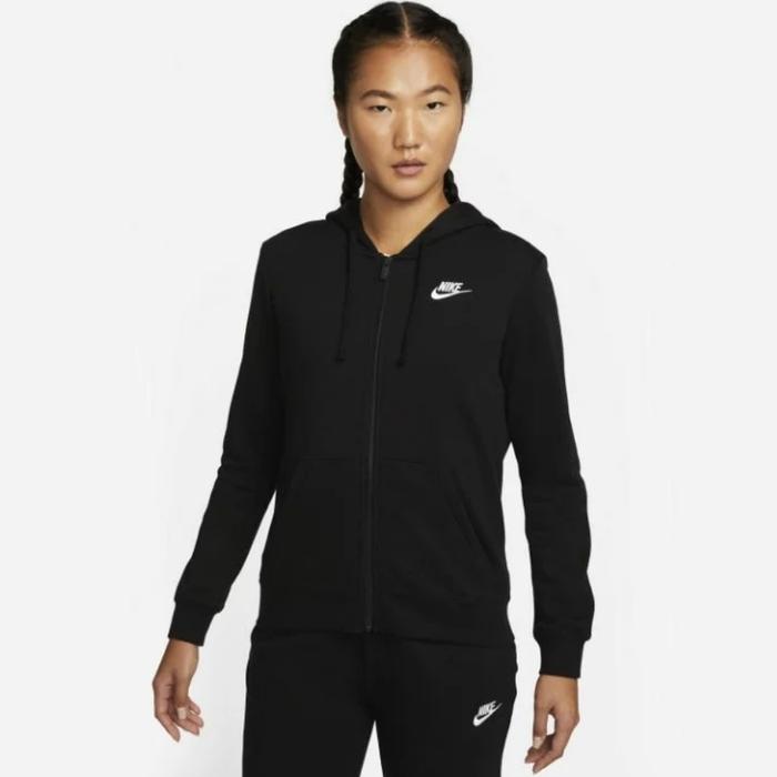 DQ5472 010 Womens Nike Sportswear Club Fleece Full Zip Hoodie